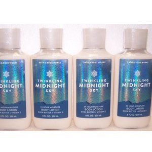 Bath & Body Works Twinkling Midnight Sky Body Lotion 8 oz - Lot of 4